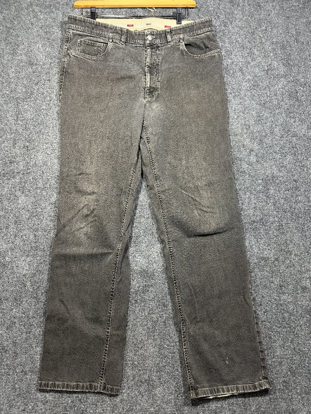 Hiltl Jeans Mens 38 Relax Cotton Pockets Charcoal Gray Cotton Stretch Pockets